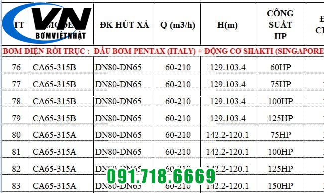 MÁY BƠM CHỮA CHÁY PENTAX ĐỘNG CƠ ĐIỆN SHAKTI CA65-315A 6 MÁY BƠM CHỮA CHÁY PENTAX ĐỘNG CƠ ĐIỆN SHAKTI CA65-315A 5