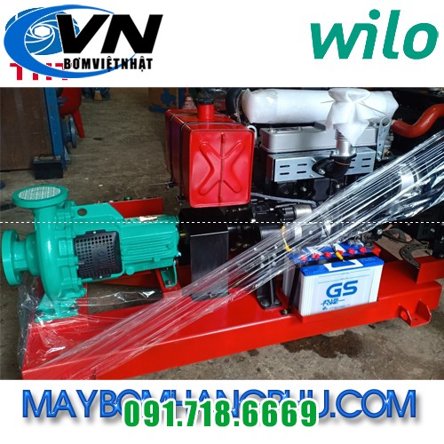 MÁY BƠM CHỮA CHÁY WILO MISO 40-315, ĐỘNG CƠ DIESEL HUYNDAI D4BB-G4/19KW/1500RPM 1 máy bơm diesel chữa cháy wilo đầu bơm miso