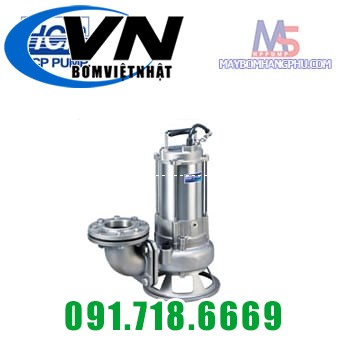 MÁY BƠM CHÌM HÚT NƯỚC THẢI INOX ĐÚC 3 PHA-2POLE HCP 100SFP25.5 380V 4 MÁY BƠM CHÌM HÚT NƯỚC THẢI INOX ĐÚC 3 PHA-2POLE HCP 100SFP25.5 380V 3