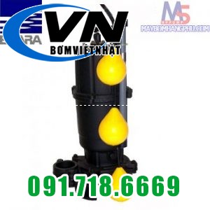 Máy Bơm Chìm Nước Thải Ebara 65DVSJ 5,75 1HP(3Phao) 3 Bơm chìm nước thải EBARA 65 DVSJ 5.75 1HP có 3 phao