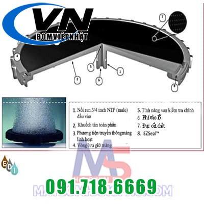 Đĩa khuếch tán khí tinh EDI FlexAir ISM Disc 12 inches 2 Đĩa khuếch tán khí tinh FlexAir Threaded Disc 9 inches
