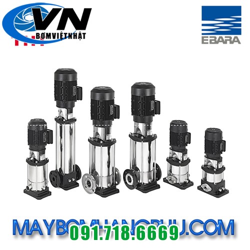 MÁY BƠM LY TÂM TRỤC ĐỨNG NHIỀU TẦNG CÁNH EBARA EVMSG10 2F5/0.75 2