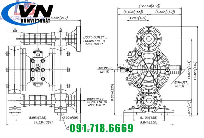Bơm màng khí nén Yamada NDP-80BAN 3 PUMP_NDP-25